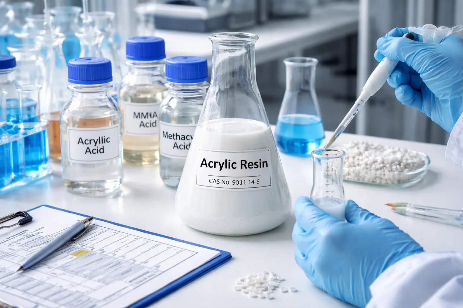 Laboratory testing of acrylic resin and MMA monomers