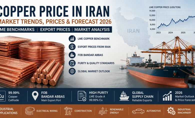 Copper Price in Iran 2026: Cathode, Wire Rod & Export Market Guide Copper Price in Iran 2026: Cathode, Wire Rod & Export Market Guide