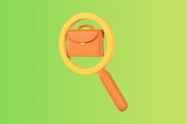 A magnifying glass with a briefcase insideAI-generated content may be incorrect.